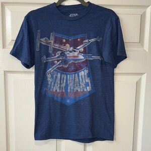 Star Wars Graphic Short Sleeve Tee with Multicolor X-Wing Graphic